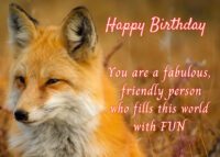 Fox Birthday Card