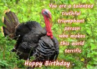 Turkey Birthday Card