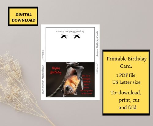 Bat Birthday Card - Image 2
