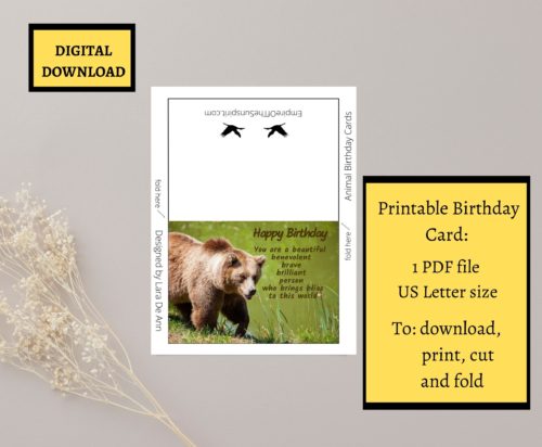 Bear Birthday Card - Image 2