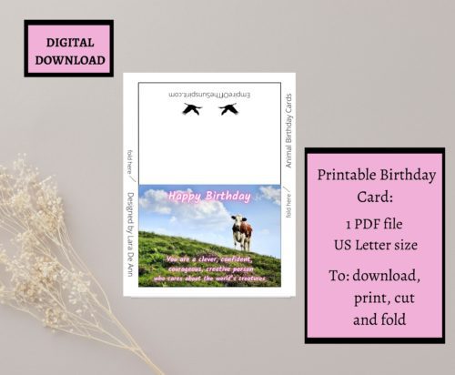 Cow Birthday Card - Image 2