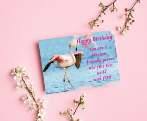 Flamingo Birthday Card - Image 3