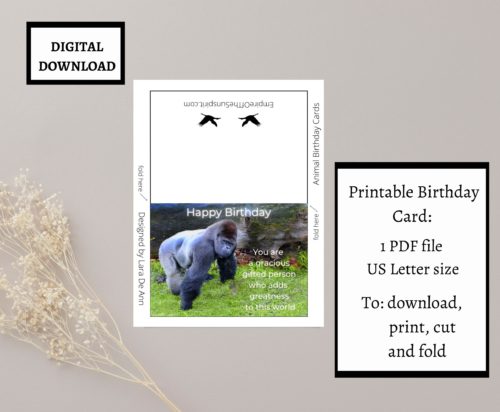 Gorilla Birthday Card - Image 2