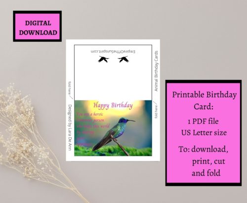 Hummingbird Birthday Card - Image 2