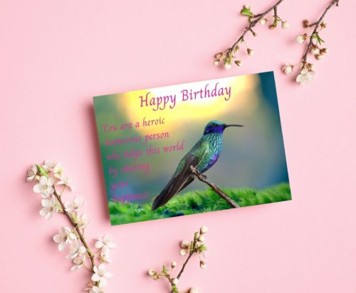 Hummingbird Birthday Card - Image 3