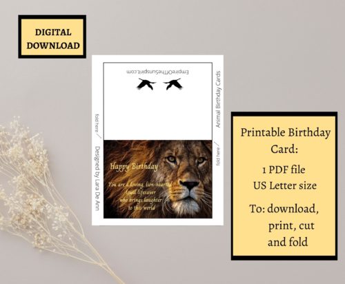 Lion Birthday Card - Image 2