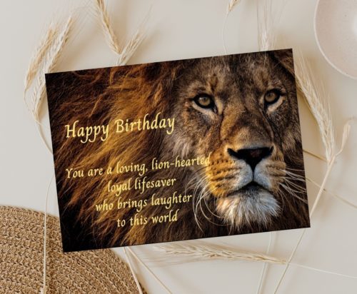 Lion Birthday Card - Image 3