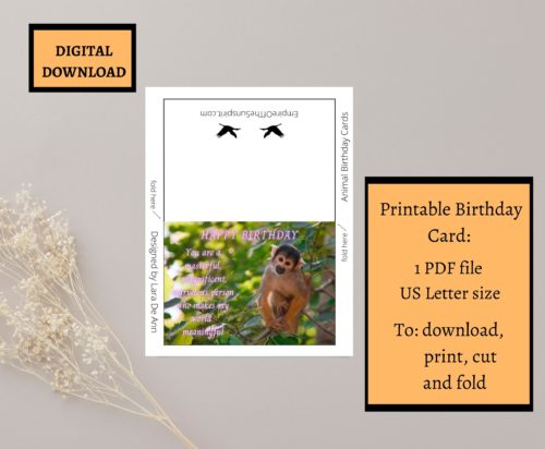 Monkey Birthday Card - Image 2