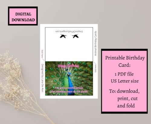 Peacock Birthday Card - Image 2