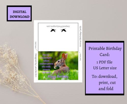 Rabbit Birthday Card - Image 2