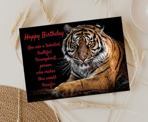 Tiger Birthday Card - Image 3