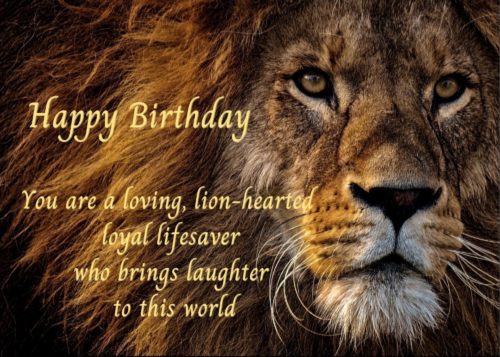 Lion Birthday Card