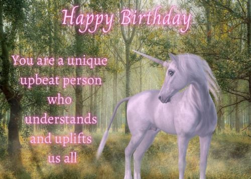 Unicorn Birthday Card