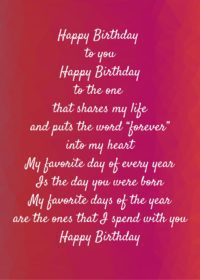 Favorite Day (birthday)