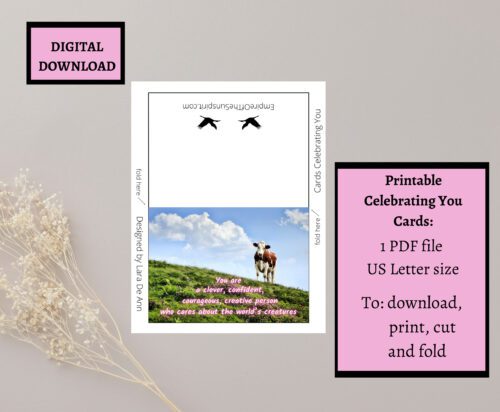 Cow Celebrating You Card - Image 2