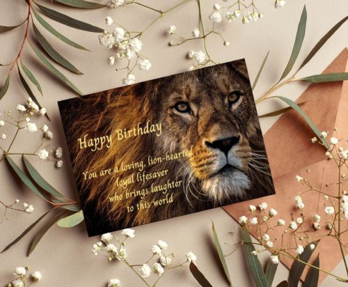 Lion Birthday Card - Image 4