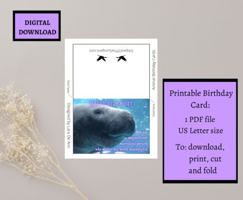 Manatee Birthday Card - Image 2