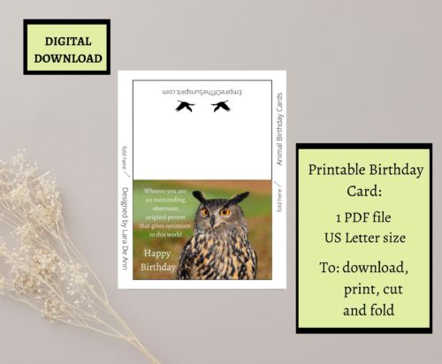 Owl Birthday Card - Image 2