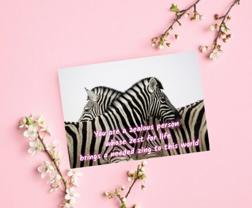 Zebra Celebrating You Card - Image 3