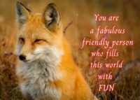 Fox Celebrating You Card