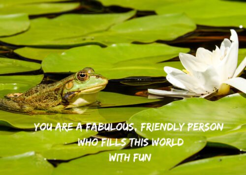 Frog Celebrating You Card