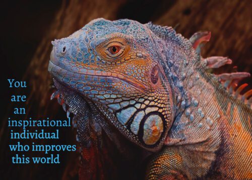 Iguana Celebrating You Card