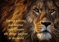 Lion Celebrating You Card