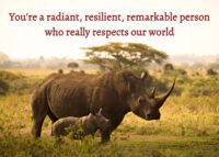 Rhino Celebrating You Card