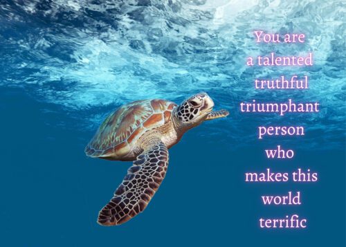 Turtle Celebrating You Card