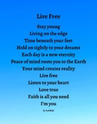 Live Free - Blue Gradient