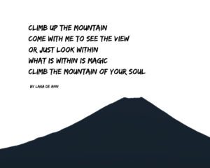 Climb Up (tanka) - B&W