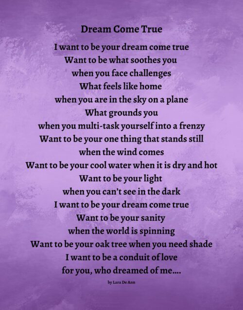 Dream Come True - purple