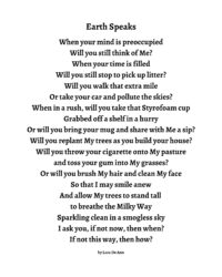 Earth Speaks - b&w