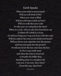 Earth Speaks - black