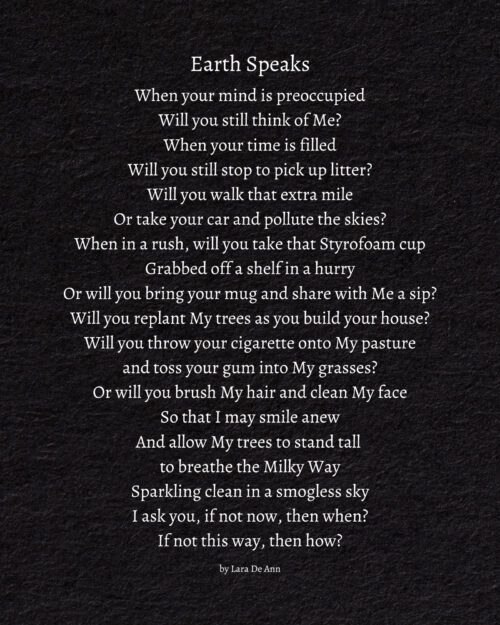 Earth Speaks - black