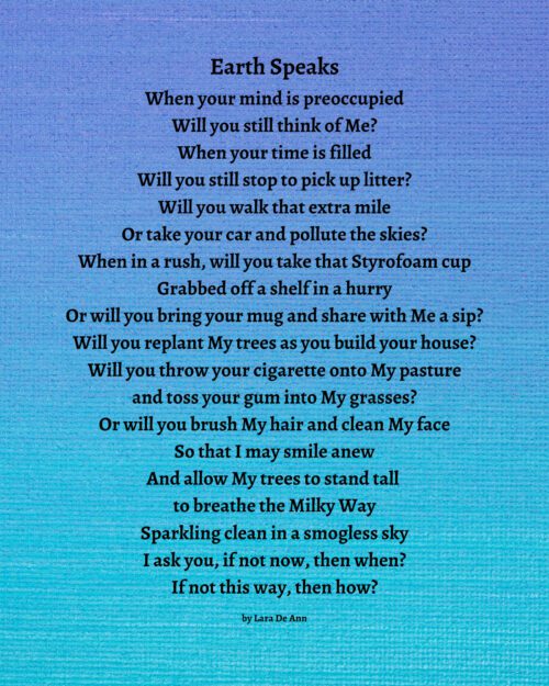 Earth Speaks - blue