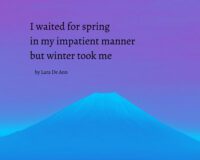 Winter - black letters - Haiku