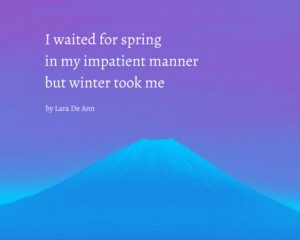 Winter - white letters - Haiku