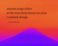 Autumn - black letters - Haiku