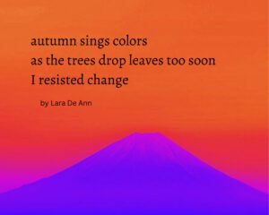 Autumn - black letters - Haiku