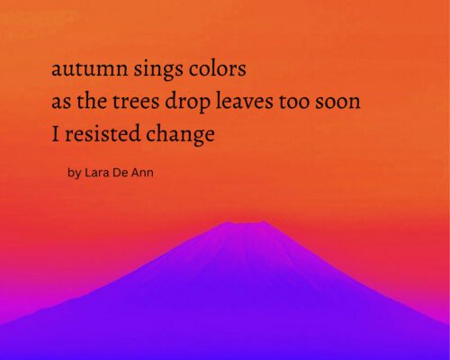 Autumn - black letters - Haiku