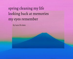Spring - overlay black letters - Haiku