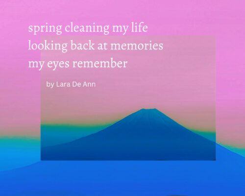 Spring - overlay white letters - Haiku