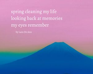 Spring - white letters - Haiku