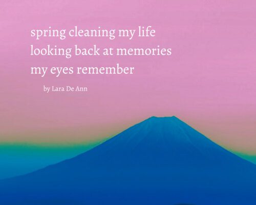 Spring - white letters - Haiku