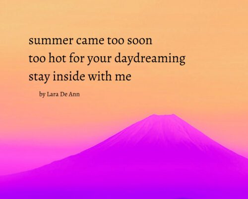 Summer - black letters - Haiku