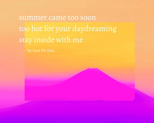 Summer - overlay - white letters - Haiku