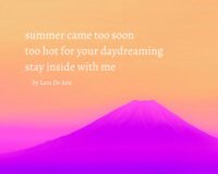 Summer - white letters - Haiku