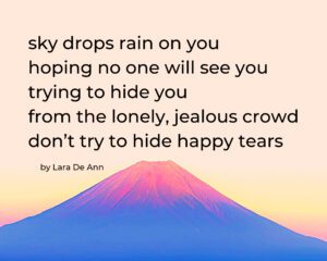 Happy Tears - Tanka - mountain sun