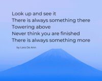 Look Up - Tanka - blue